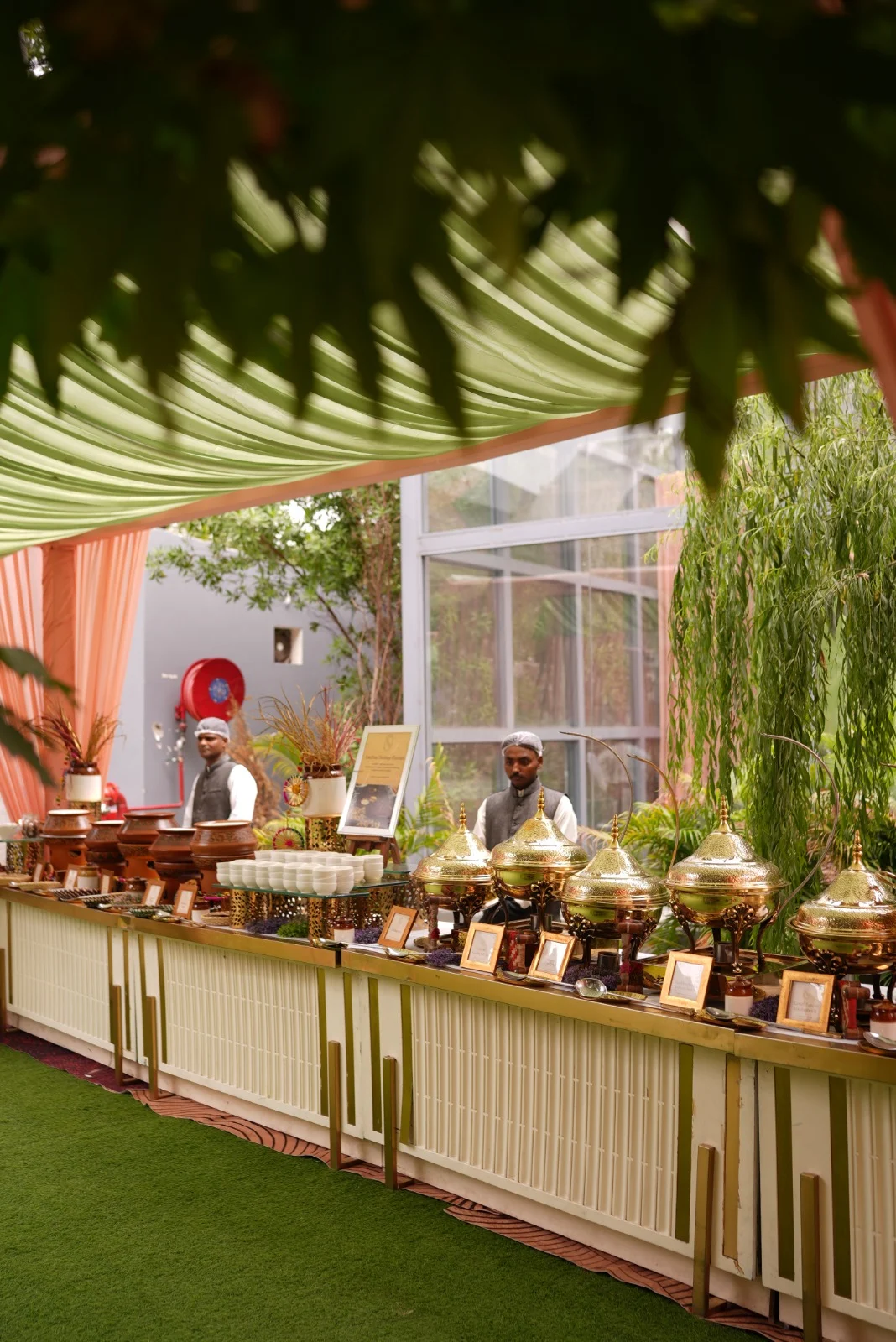 Event buffet presentation at a recent SK Nanda F&B event