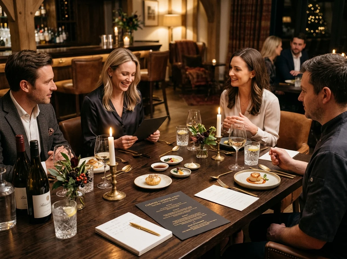Luxury event menu planning and tasting consultation